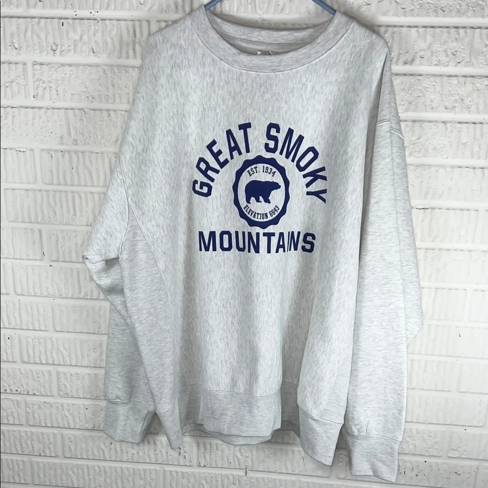 Great Smoky Mountains Crewneck Sweatshirt - Light Gray